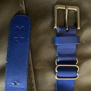 Blue Under Armour baseball belt
